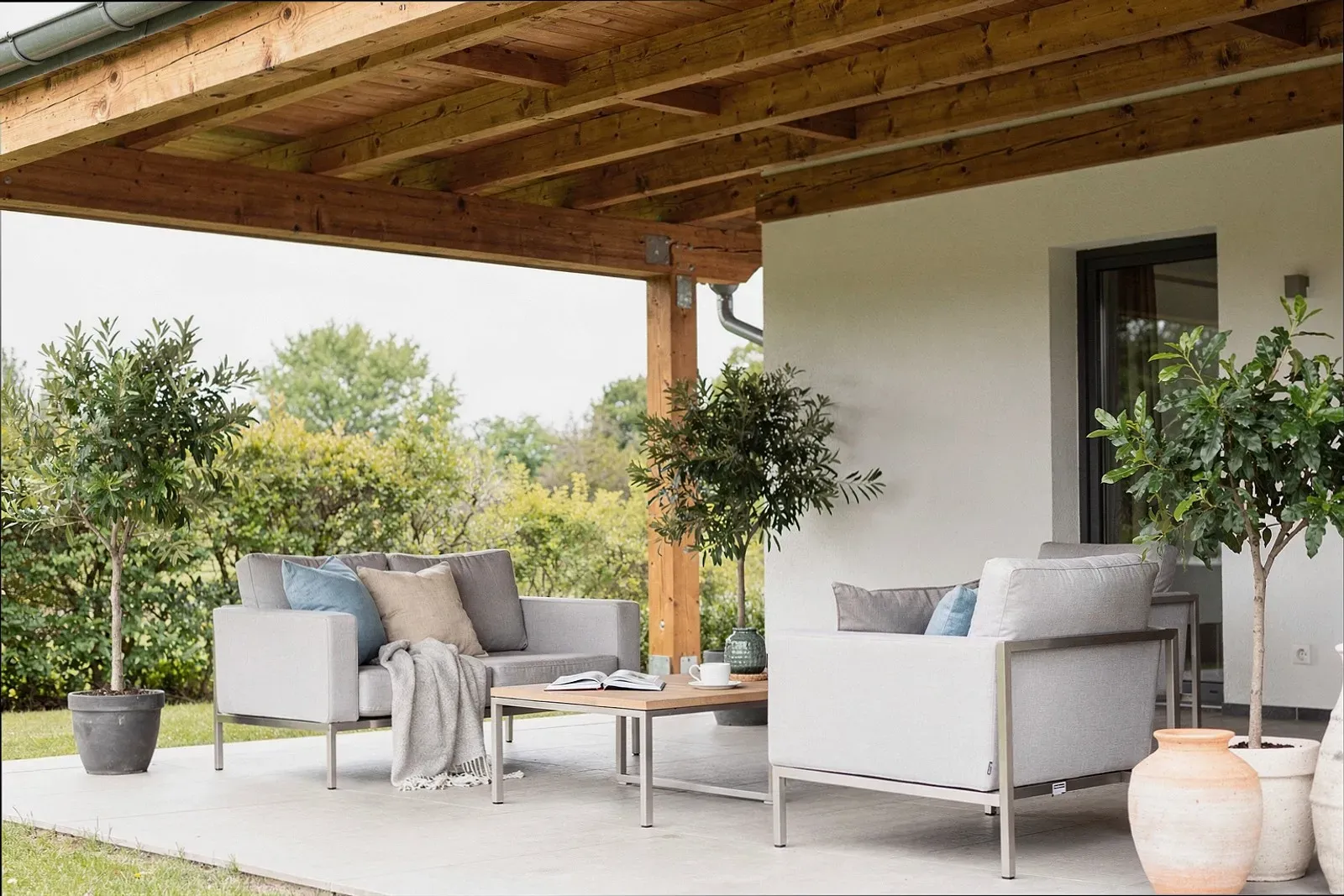 Terrassenüberdachung aus Holz in Koblenz